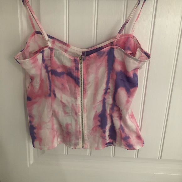 Purple Tie Dye Structured Corset Top from PLT - Picture 2 of 4